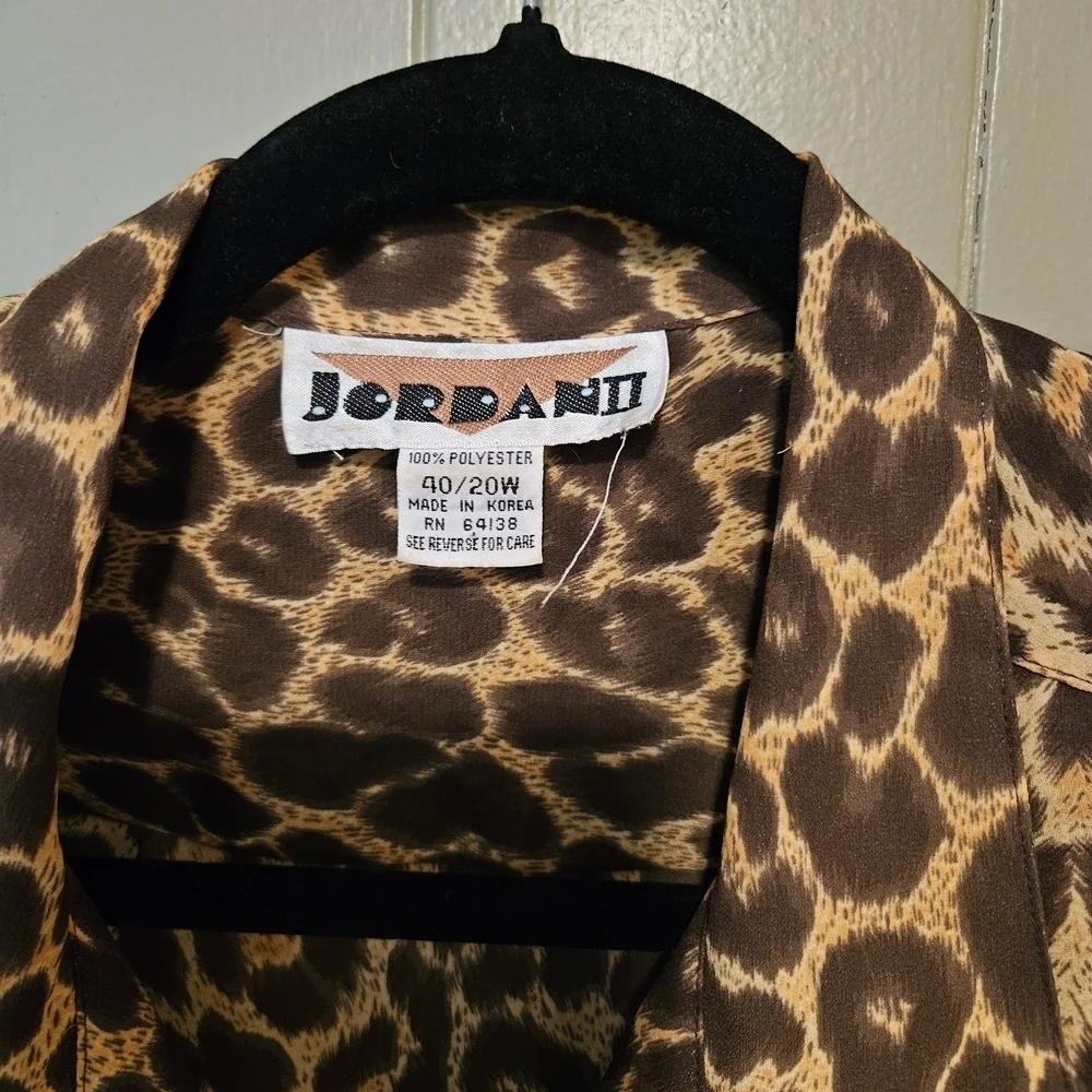 Jordan Brown Leopard Print Casual Shirt - Picture 4 of 5